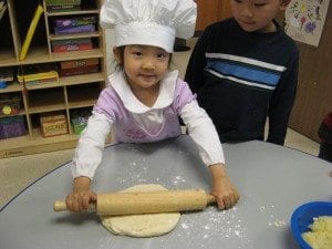A student from Rosa Nelly Caloca's class last year embraces her food curriculum.
